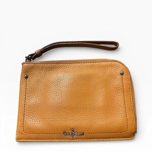 Cole Haan Camel Leather Wristlet/Clutch